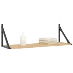 Berkfield Home Wall Shelves 2 pcs Sonoma Oak 80x25x25.5 cm Engineered wood in Brown - thumbnail 3