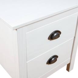 Berkfield Home Modern Bedside Cabinet Hill White 46x35x49.5 cm Solid Pine Wood - thumbnail 5