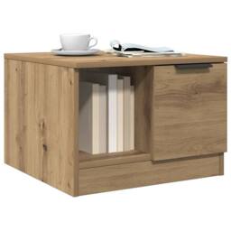 Berkfield Home Coffee Table Artisan Oak 50x50x36 cm Engineered Wood in Brown - Size: 50 x 50 x 36 cm - thumbnail 4