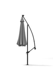 H&O Direct Cantilever Garden Parasol with 32 LED Light（Base not included） in Light Grey - thumbnail 5