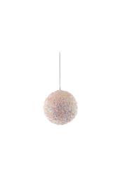 KDMD Pink Pastel Sparkle Bauble 10cm 2 Pack - thumbnail 1