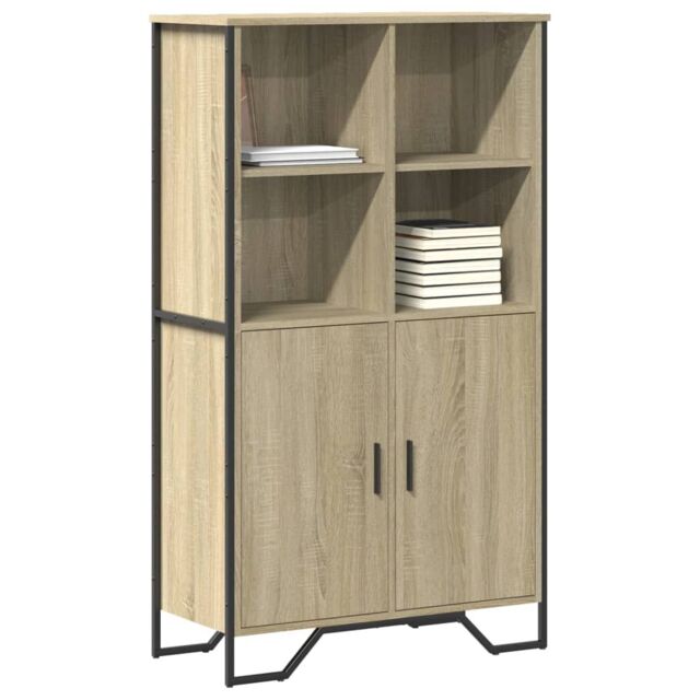 Berkfield Home Highboard Sonoma Oak 79.5x35.5x137.5 cm Engineered wood in Brown - image 1