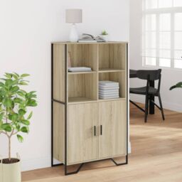 Berkfield Home Highboard Sonoma Oak 79.5x35.5x137.5 cm Engineered wood in Brown - thumbnail 3