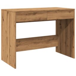 Berkfield Home Desk Artisan Oak 101x50x76.5 cm Engineered Wood in Brown - thumbnail 2