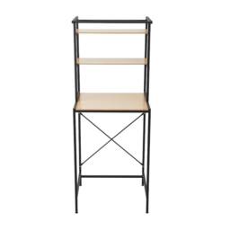 KORVIXA Black 3-Tier Over Washing Machine Shelf - Size: 60 cm x 45 cm