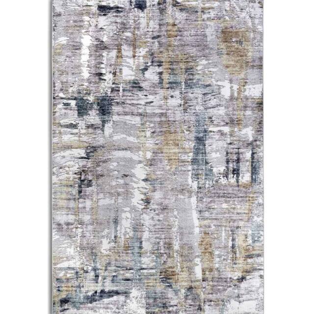 THE RUGS Imagination Shortpile Rug Runner Malard Polyester Abstract Modern Rug in Navy - Size: 160 cm x 230 cm - image 1
