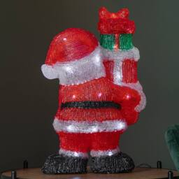 Samuel Alexander 41cm Light up Acrylic Santa with 3 Gifts & 40 White LEDs - thumbnail 8