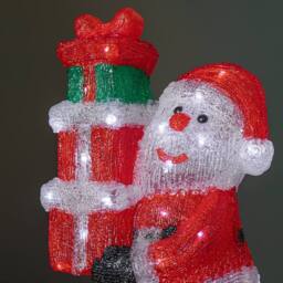 Samuel Alexander 41cm Light up Acrylic Santa with 3 Gifts & 40 White LEDs - thumbnail 7