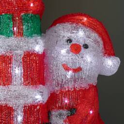 Samuel Alexander 41cm Light up Acrylic Santa with 3 Gifts & 40 White LEDs - thumbnail 6