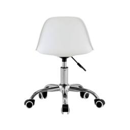sweeek Children's office chair adjustable with casters & chrome base in White - thumbnail 4