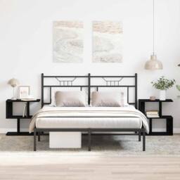 Berkfield Home Modern Bedside Cabinet 2 pcs Black Oak 50x30x51, 5 cm Engineered Wood - thumbnail 2