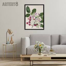 "Artery8 New Zealand Puriri Vitex Lucens Flowers Featon Framed Canvas Wall Art in Beige - Size: W12"" x H16""" - thumbnail 3