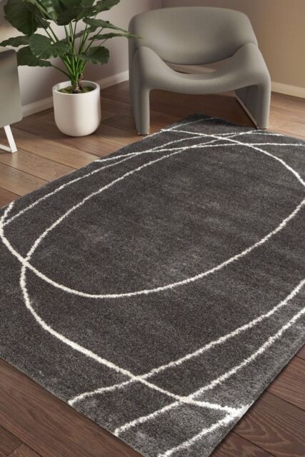 The Rug Shop UK Grey Abstract Modern Easy to Clean Stain-Resistant Rug - Size: 200 cm x 290 cm - image 1