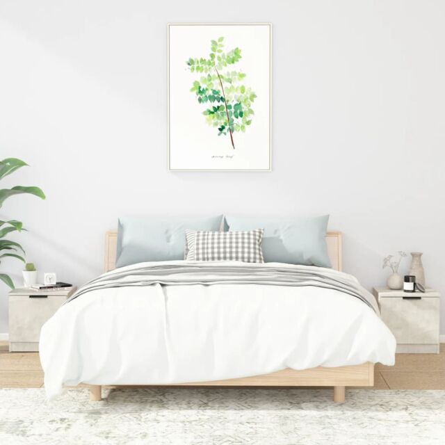 Berkfield Home Bedside Cabinets 2 pcs Concrete Grey 40x39x40 cm - Size: 40 x 39 x 40 cm - image 1