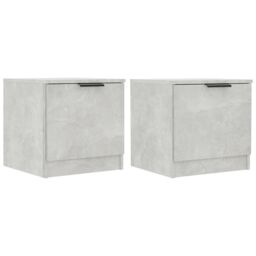 Berkfield Home Bedside Cabinets 2 pcs Concrete Grey 40x39x40 cm - Size: 40 x 39 x 40 cm - thumbnail 2