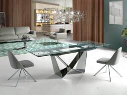 Angel Cerda Grey Fabric Swivel Dining Chair Model - thumbnail 4