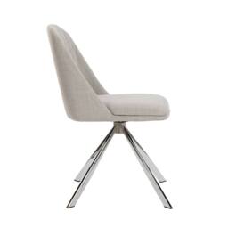 Angel Cerda Grey Fabric Swivel Dining Chair Model - thumbnail 5