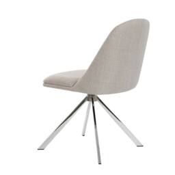 Angel Cerda Grey Fabric Swivel Dining Chair Model - thumbnail 6