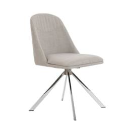 Angel Cerda Grey Fabric Swivel Dining Chair Model