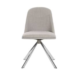 Angel Cerda Grey Fabric Swivel Dining Chair Model - thumbnail 2