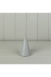 KDMD White Charming Glazed Ceramic Tree Ornament with Textured Detail in Light Grey - thumbnail 2