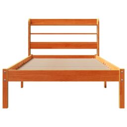 Berkfield Home Bed Frame with Headboard without Mattress Wax Brown 100x200 cm - thumbnail 5