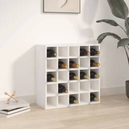 Berkfield Home Beautiful Wine Cabinet White 56x25x56 cm Solid Wood Pine - Size: 56 x 25 x 56 cm - thumbnail 2