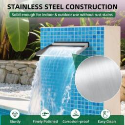 SPETLEK Waterfall Blade Waterfall Spillway 300mm in Silver - Size: 0.6m2 - thumbnail 4