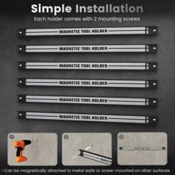 Costway Magnetic Tool Holder Heavy-Duty Magnetic Bar Strong Load Capacity in Silver - thumbnail 9