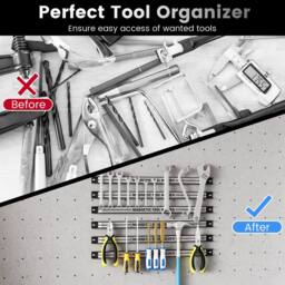 Costway Magnetic Tool Holder Heavy-Duty Magnetic Bar Strong Load Capacity in Silver - thumbnail 6