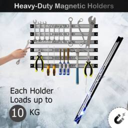 Costway Magnetic Tool Holder Heavy-Duty Magnetic Bar Strong Load Capacity in Silver - thumbnail 5