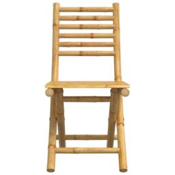 Berkfield Home Folding Garden Chairs 4 pcs 43x54x88 cm Bamboo in Brown - Size: 43 x 54 x 88 cm - thumbnail 5