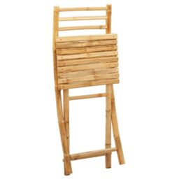 Berkfield Home Folding Garden Chairs 4 pcs 43x54x88 cm Bamboo in Brown - Size: 43 x 54 x 88 cm - thumbnail 8