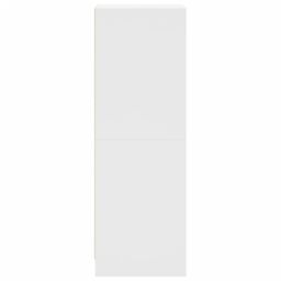 Berkfield Home Highboard with Glass Doors White 35x37x109 cm - Size: 35 x 37 x 109 cm - thumbnail 7