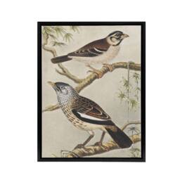 "Artery8 Two Birds on Tree Branches Framed Canvas Wall Art Print van Hoytema - Size: W12"" x H16""" - thumbnail 1