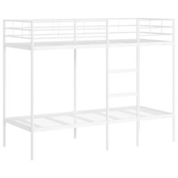 Berkfield Home Bunk Bed without Mattress White 75x190 cm Small Single Steel - thumbnail 2