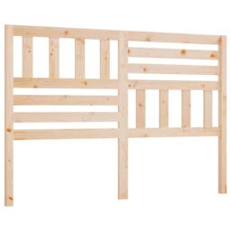 Berkfield Home Bed Headboard 166x4x100 cm Solid Wood Pine in Brown - Size: 166 x 4 x 100 cm - thumbnail 2