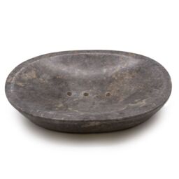 KDMD Classic Oval Grey Marble Soap Dish - thumbnail 1