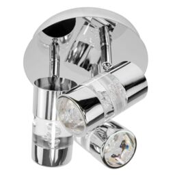 Happy Homewares Chrome Bathroom Spot Light with LED Bubble Acrylic Heads in Silver - thumbnail 8