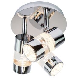 Happy Homewares Chrome Bathroom Spot Light with LED Bubble Acrylic Heads in Silver - thumbnail 7