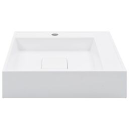Berkfield Home Wash Basin 50x50x12.3 cm Mineral Cast/Marble Cast White - thumbnail 3