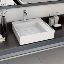 Berkfield Home Wash Basin 50x50x12.3 cm Mineral Cast/Marble Cast White