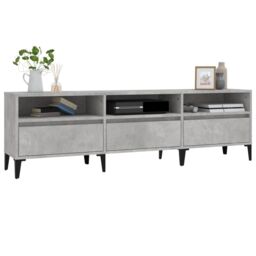 Berkfield Home TV Cabinet Concrete Grey 150x30x44.5 cm Engineered Wood - thumbnail 4