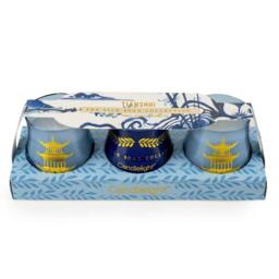 Candlelight The Silk Road Collection Tianshui Set of 3 Candles in Blue - thumbnail 1