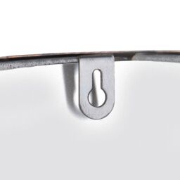 Primrose Metal Arched Glass Garden Mirror 2ft 7in x 2ft in Silver - thumbnail 5