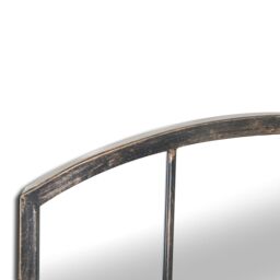 Primrose Metal Arched Glass Garden Mirror 2ft 7in x 2ft in Silver - thumbnail 2