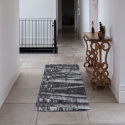 Benjamin Tate Design Black & White Bamboo Runner Rug in Natural - Size: 67 cm x 230 cm - thumbnail 3