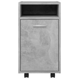 Berkfield Home Side Cabinet with Wheels Concrete Grey 33x38x60 cm Engineered Wood - Size: 33 x 38 x 60 cm - thumbnail 4