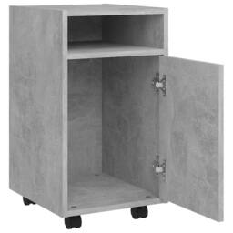 Berkfield Home Side Cabinet with Wheels Concrete Grey 33x38x60 cm Engineered Wood - Size: 33 x 38 x 60 cm - thumbnail 6