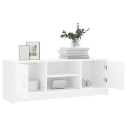 Berkfield Home TV Cabinet White 102x30x37.5 cm Engineered Wood - thumbnail 4
